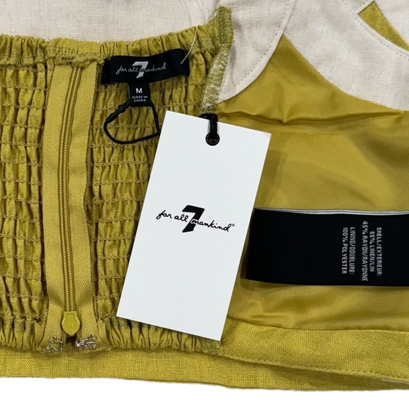 7 FOR All MANKIND Crop Top  Linen Blend NWT Size Medium - Picture 4 of 4